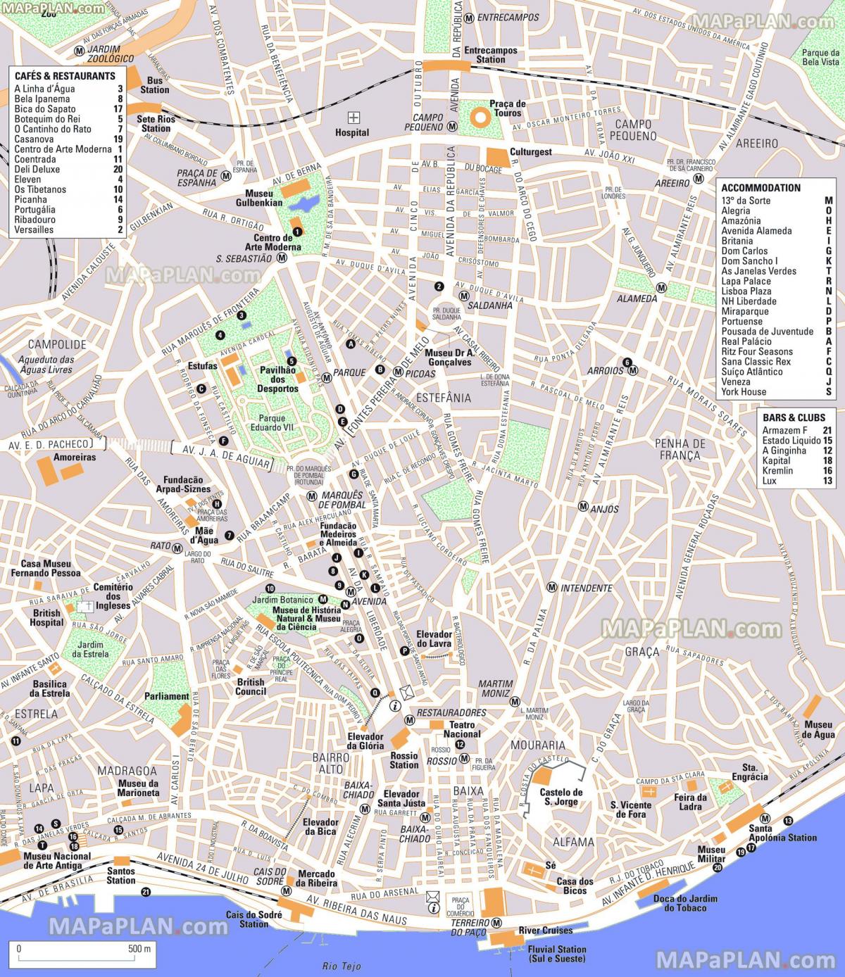 リスボン観光マップ