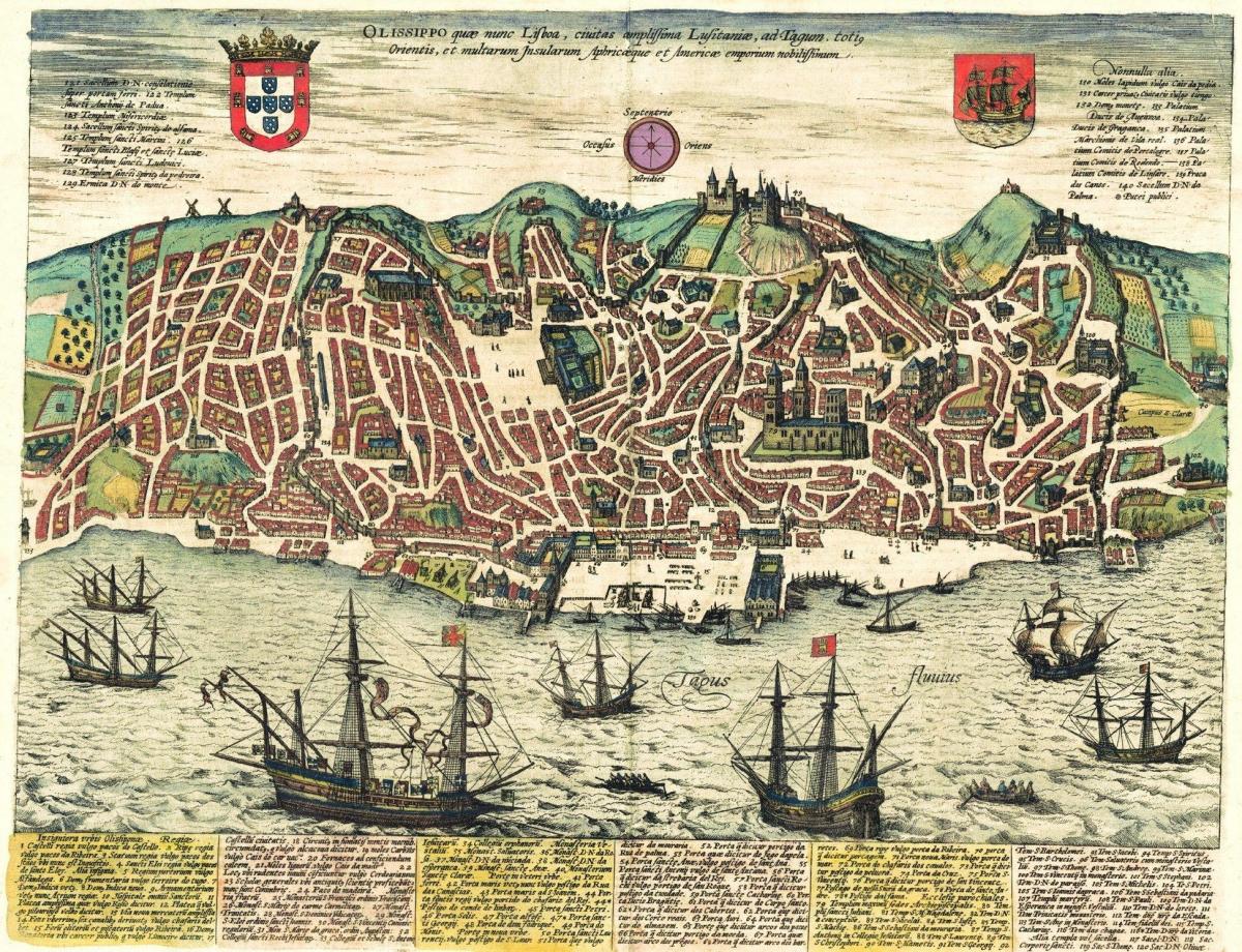 リスボンのアンティーク地図
