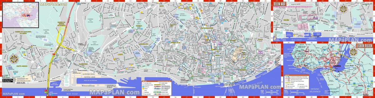 リスボンの道路地図