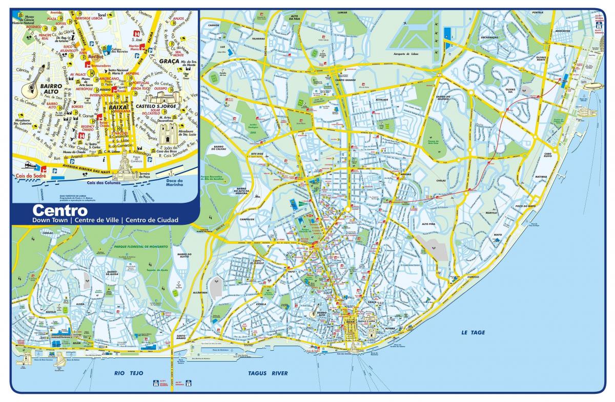 リスボン市の地図